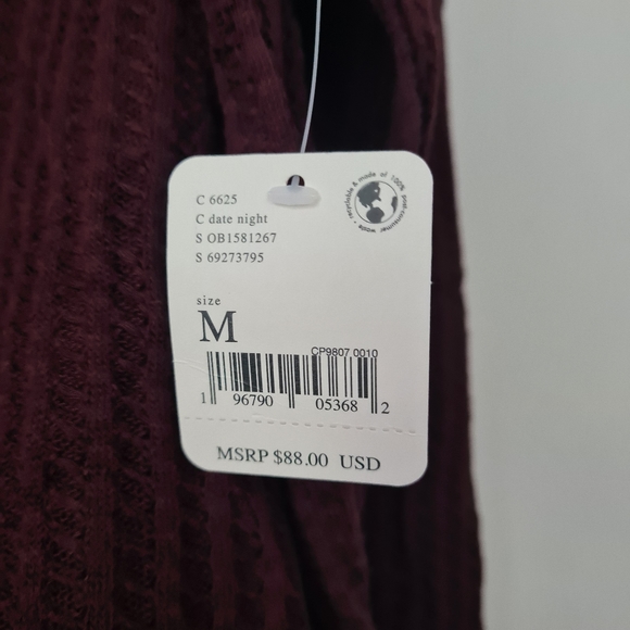 Free People Juicy Long Sleeve Top in Wine - Picture 6 of 9